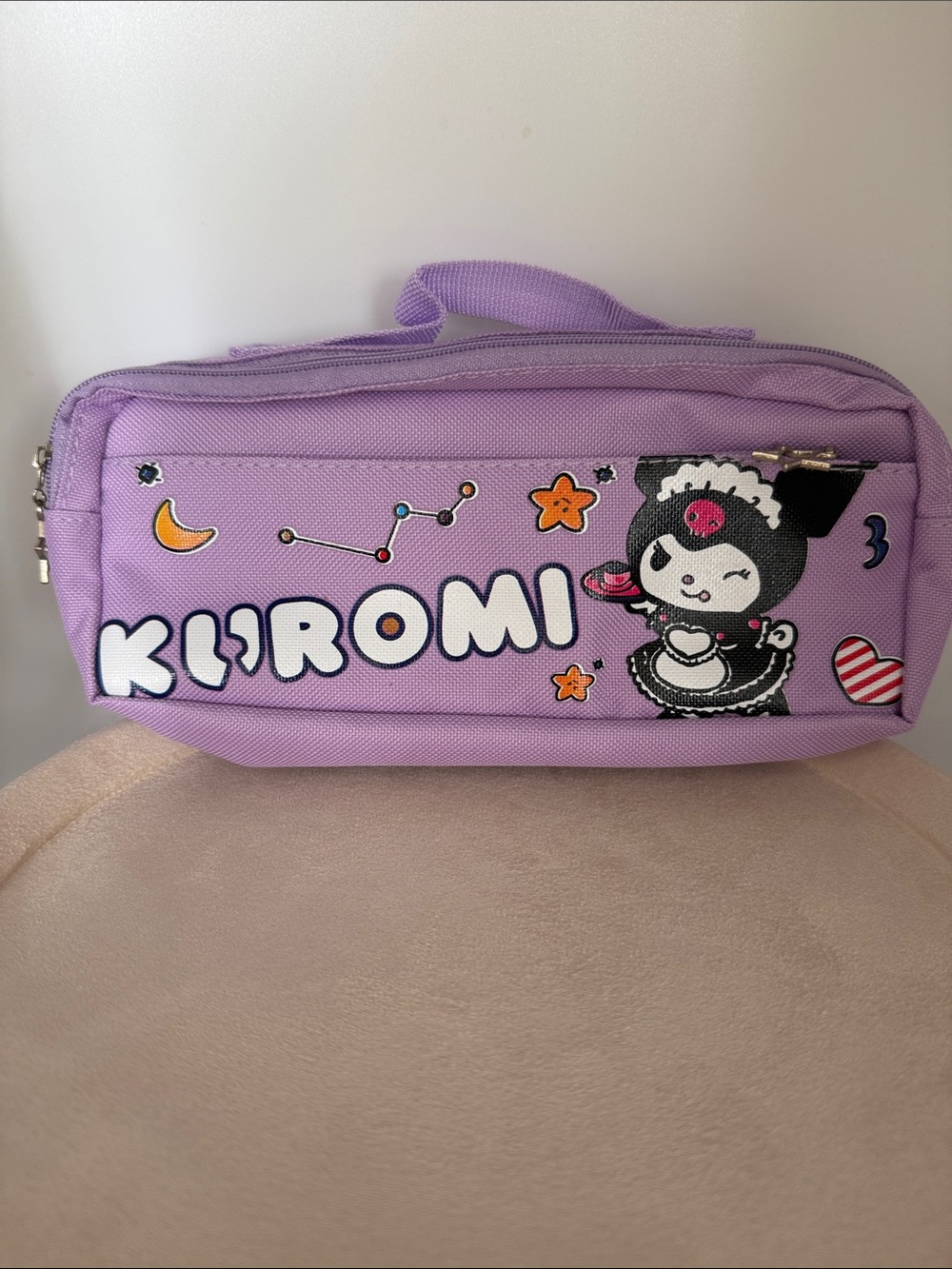 Kuromi-Themed Purple Pencil Case Pouch